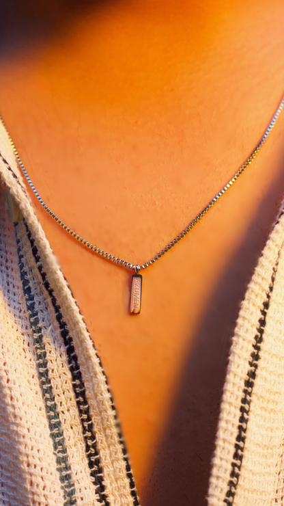 BOX PENDANT NECKLACE